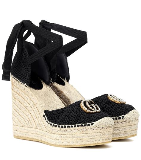 gucci espadrille wedges